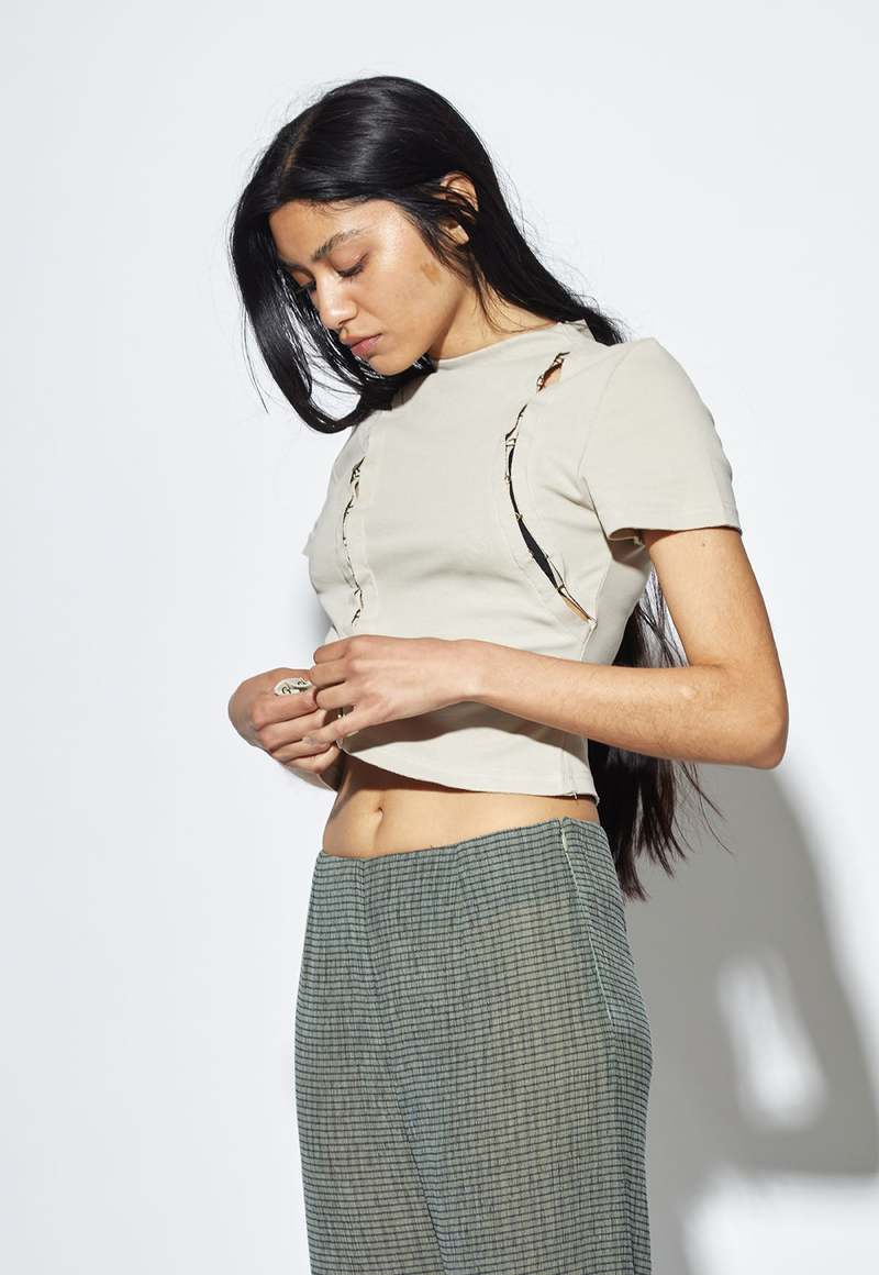 Woodrose Deli Never Boring Top - Cream