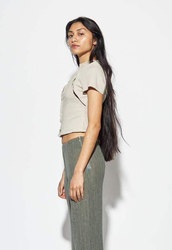 Woodrose Deli Never Boring Top - Cream