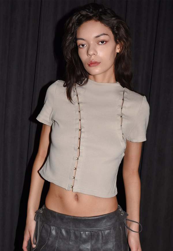 Woodrose Deli Never Boring Top - Cream