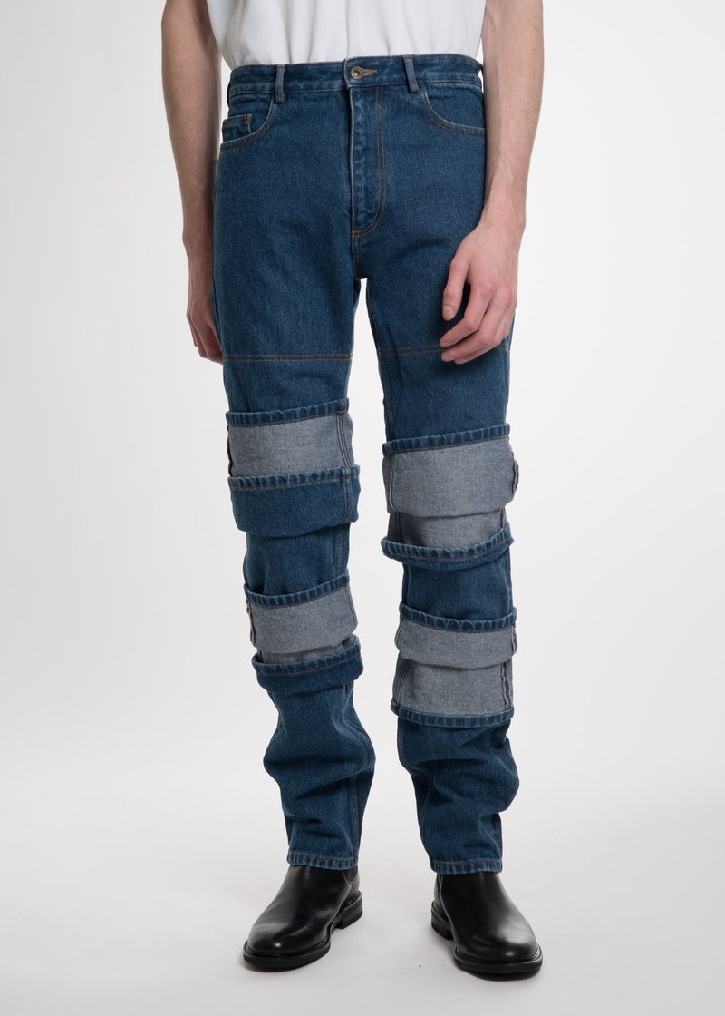 Y/project Navy Multi Layer Jean | Garmentory Y/project Navy Multi Layer Jean | Garmentory