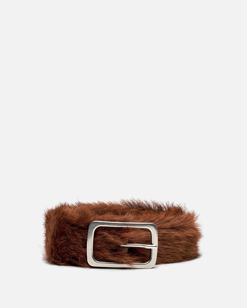 Dries Van Noten Leather Belt - Rust | Garmentory