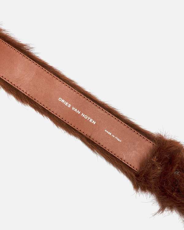 Dries Van Noten Leather Belt - Rust | Garmentory