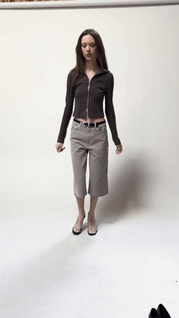 Our Legacy Slim Zip Longsleeve Top - Chocolate | Garmentory