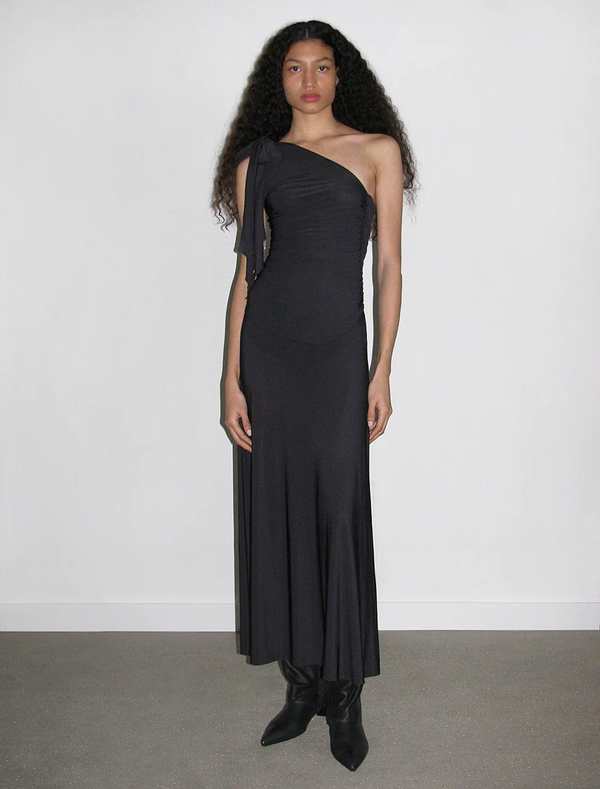 open lace back dress Short Tulle Bridesmaid Dresses One Shoulder  Lisposa