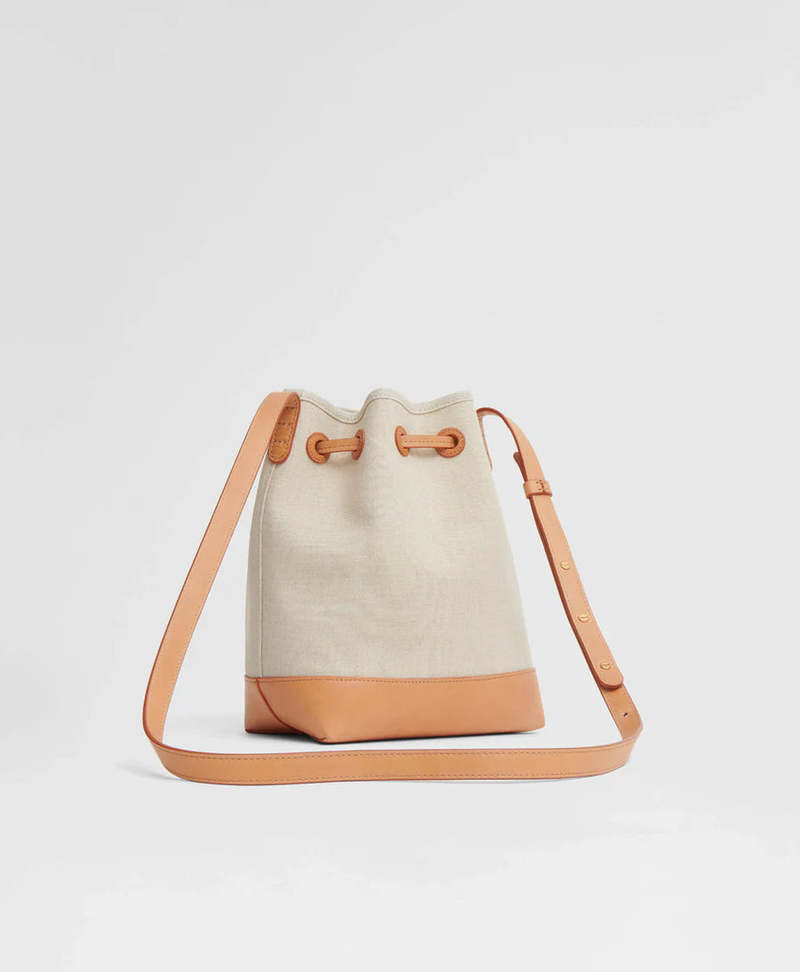 Mansur Gavriel Mini Bucket Bag in Natural Canvas Garmentory