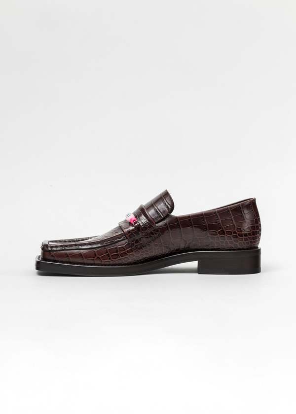 Martine Rose BROWN / MULTI BEADED SQUARE TOE LOAFER - Multi