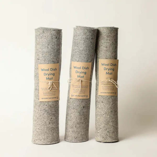 Goods That Matter Wool Dish Drying Mat - Grey