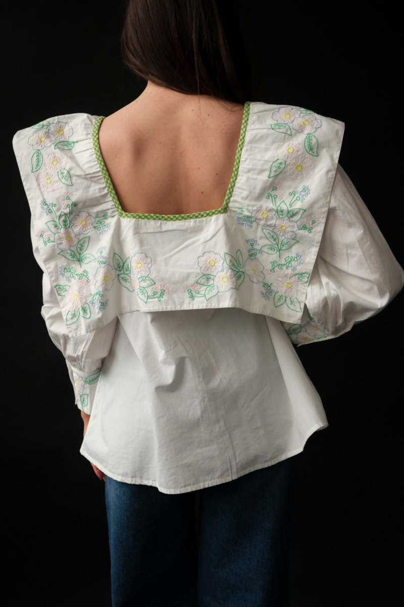 DAMSON MADDER MALA BLOUSE - ECRU EMBROIDERY | Garmentory