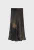 Silk Laundry Long Bias Cut Skirt - Smoke - Thumbnail 2