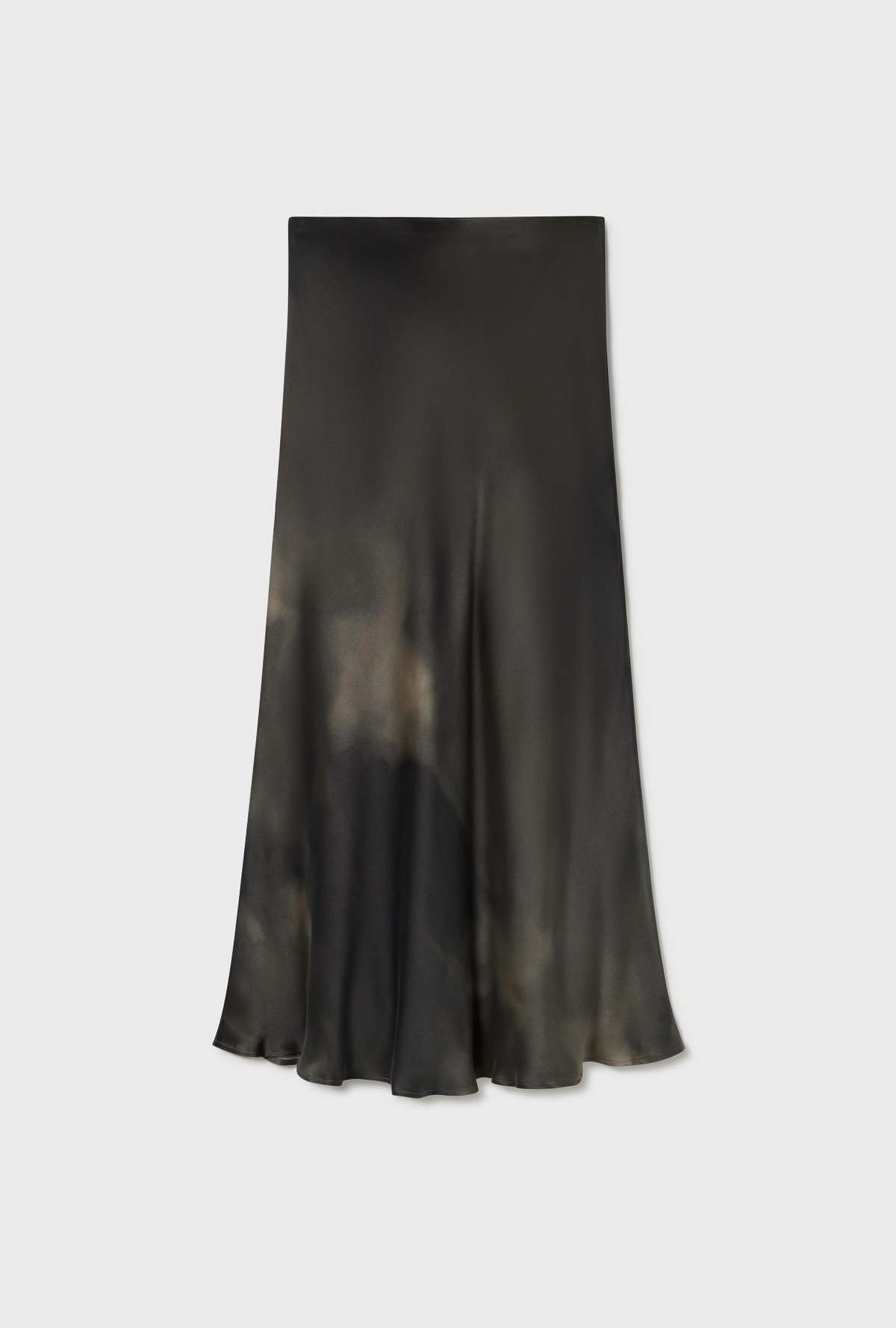 Silk Laundry Long Bias Cut Skirt - Smoke - Image 2 of 5