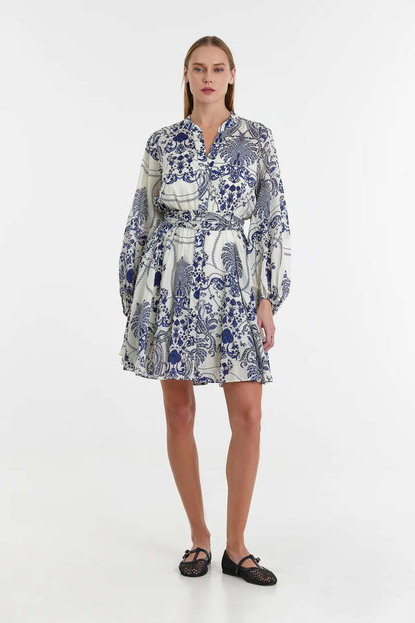 kaia ribbed mini dress Faherty Coastal Poplin Kaia Mini Dress