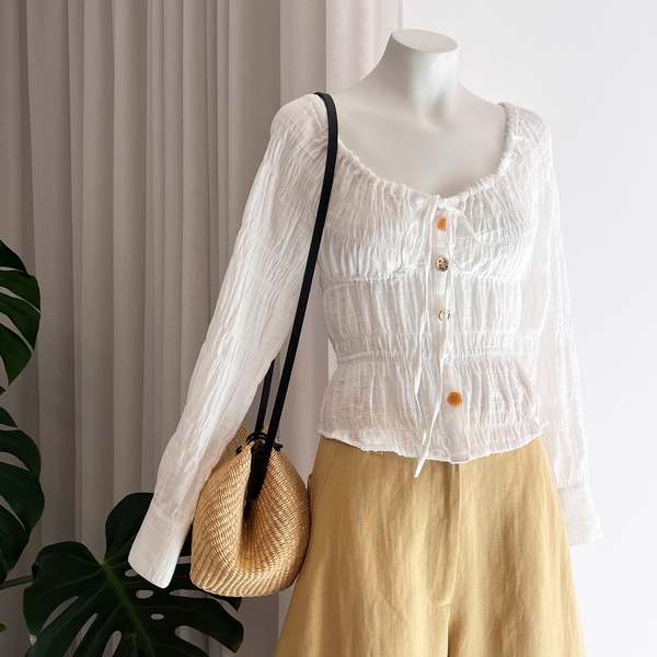 Inès Bressand Akamae No.14 Mini Shell Handbag - Natural