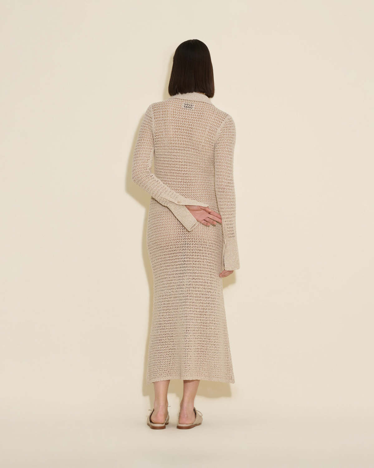Holzweiler Cenci Crochet Knit Dress - Sand Mix | Garmentory