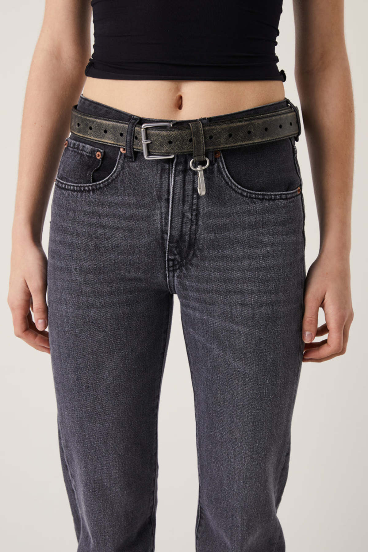 Distressed-leather-belt-Black-