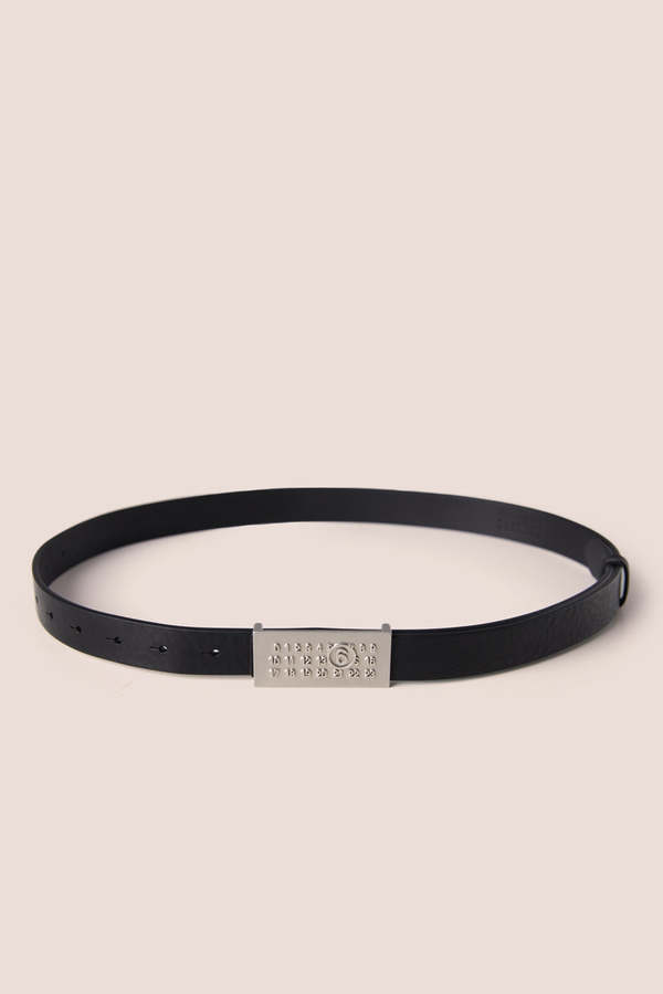 【関税&送料込】Mm6 Maison Margiela Numeric Belt MM6 Maison Margiela Numeric Signature Leather Belt | Black