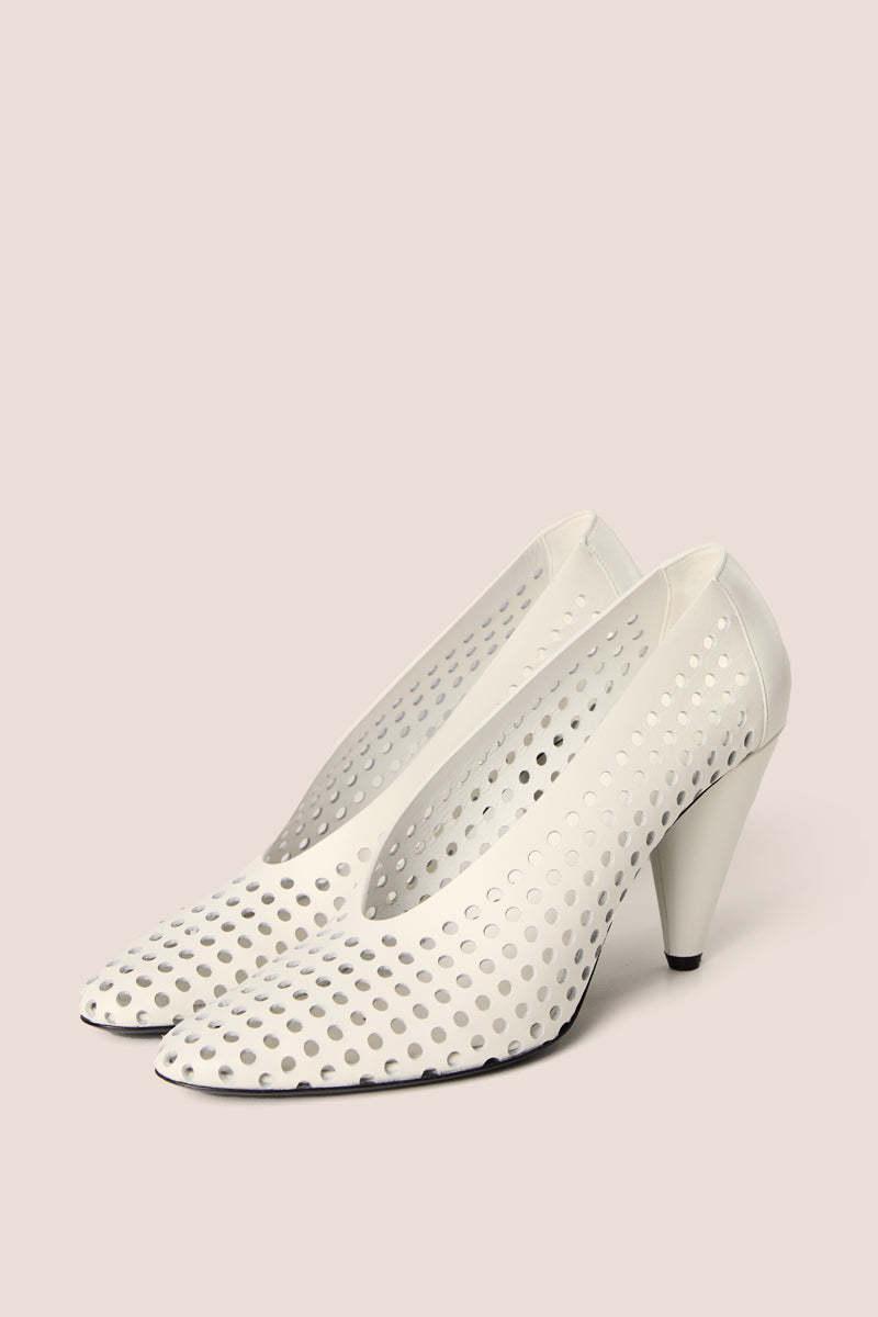Proenza Schouler Perforated Leather Pumps - Cream White