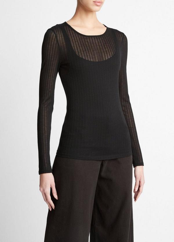 Vince Sheer Long Sleeve - Black | Garmentory