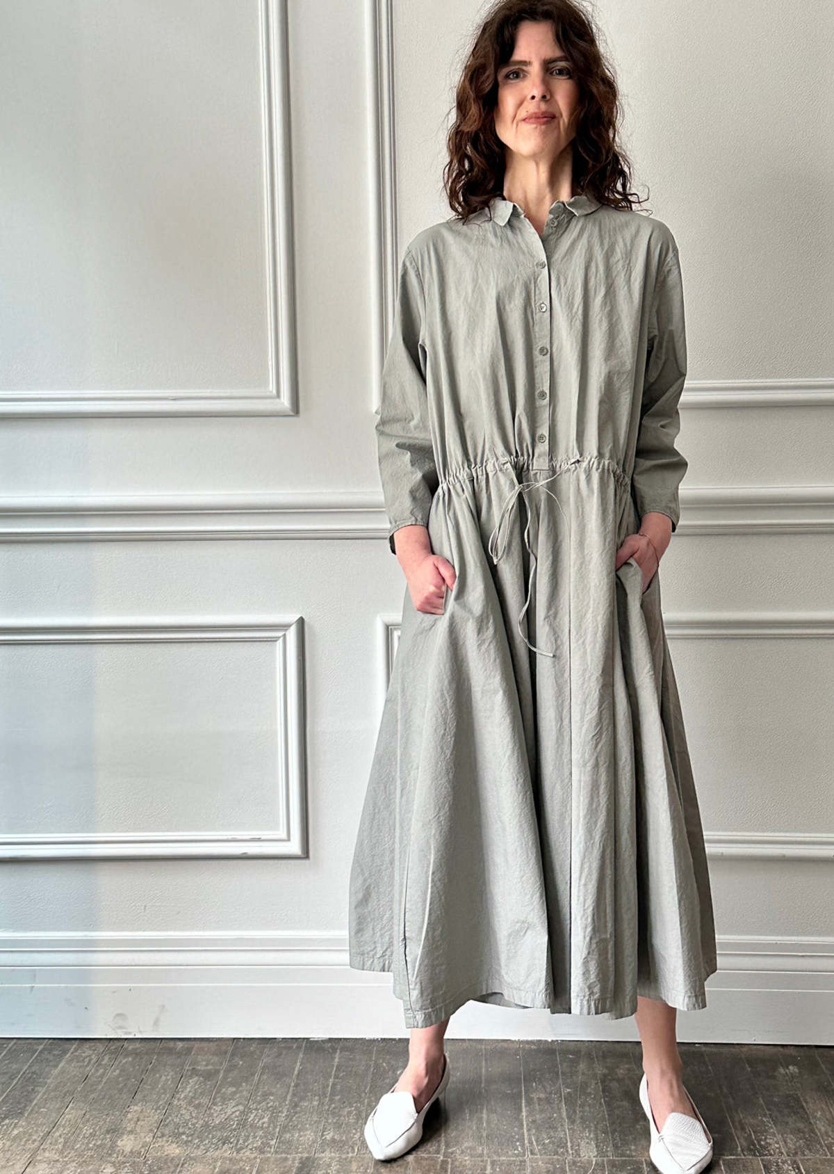 Manuelle Guibal Lala Shirt Dress - Smoke | Garmentory