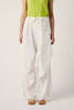 MM6 Maison Margiela Gathered-detail Drawstring Wide Trousers - White - Thumbnail 2