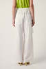 MM6 Maison Margiela Gathered-detail Drawstring Wide Trousers - White - Thumbnail 4