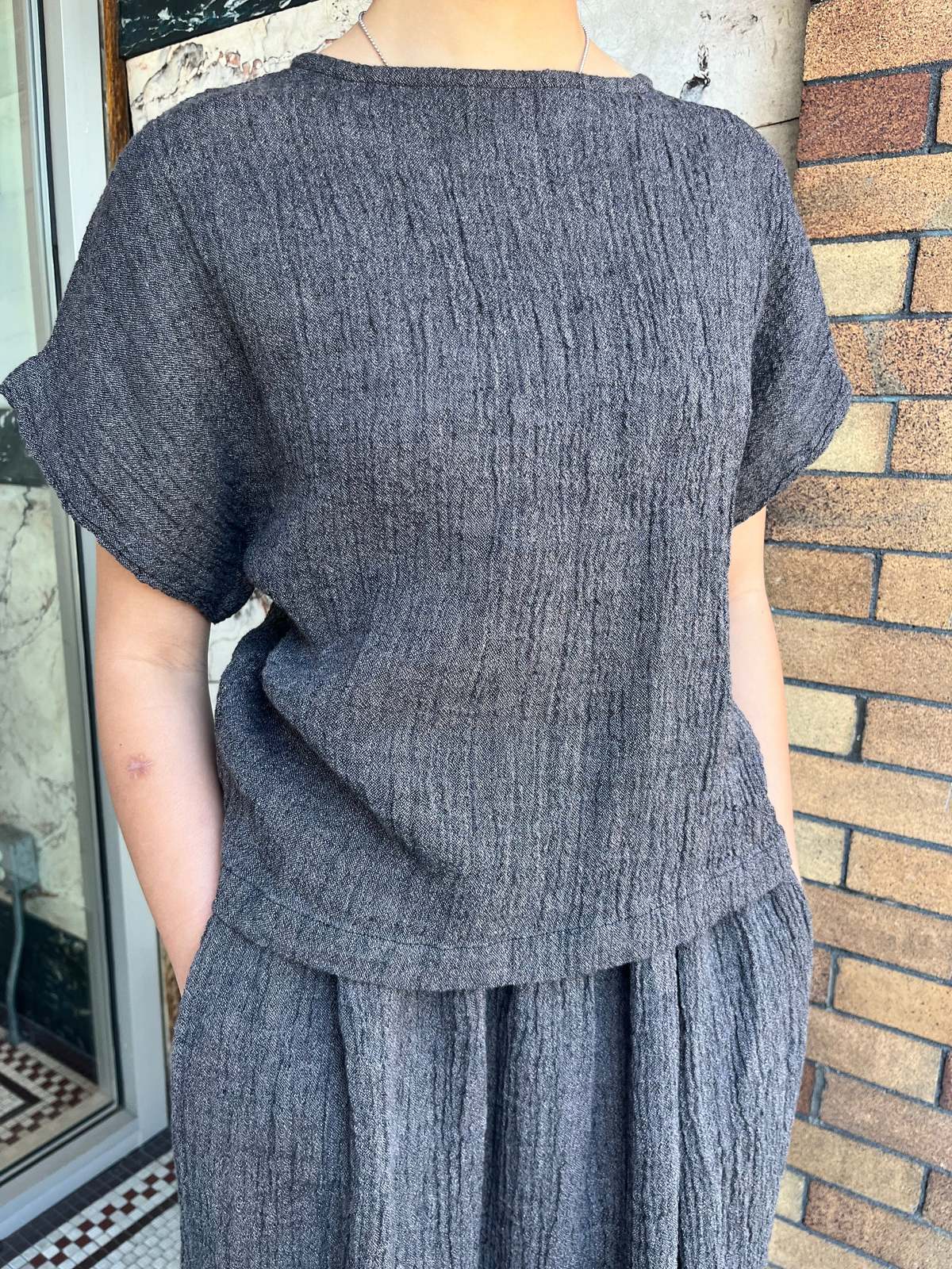 Black Crane Basic Crew Top - Image 2 of 5