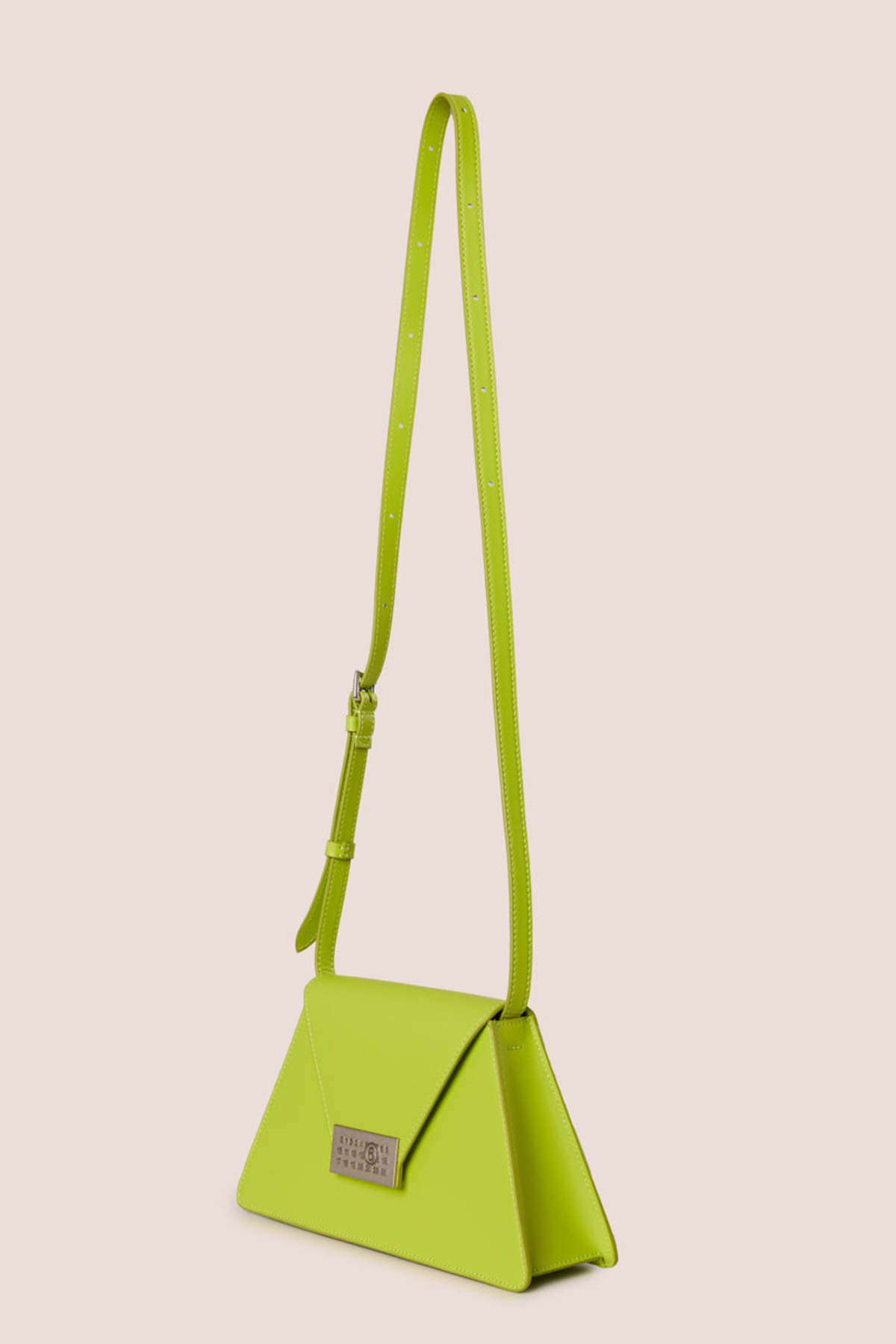 MM6 Maison Margiela Numeric Crossbody Leather Bag - Light Pea Green - Image 2 of 5
