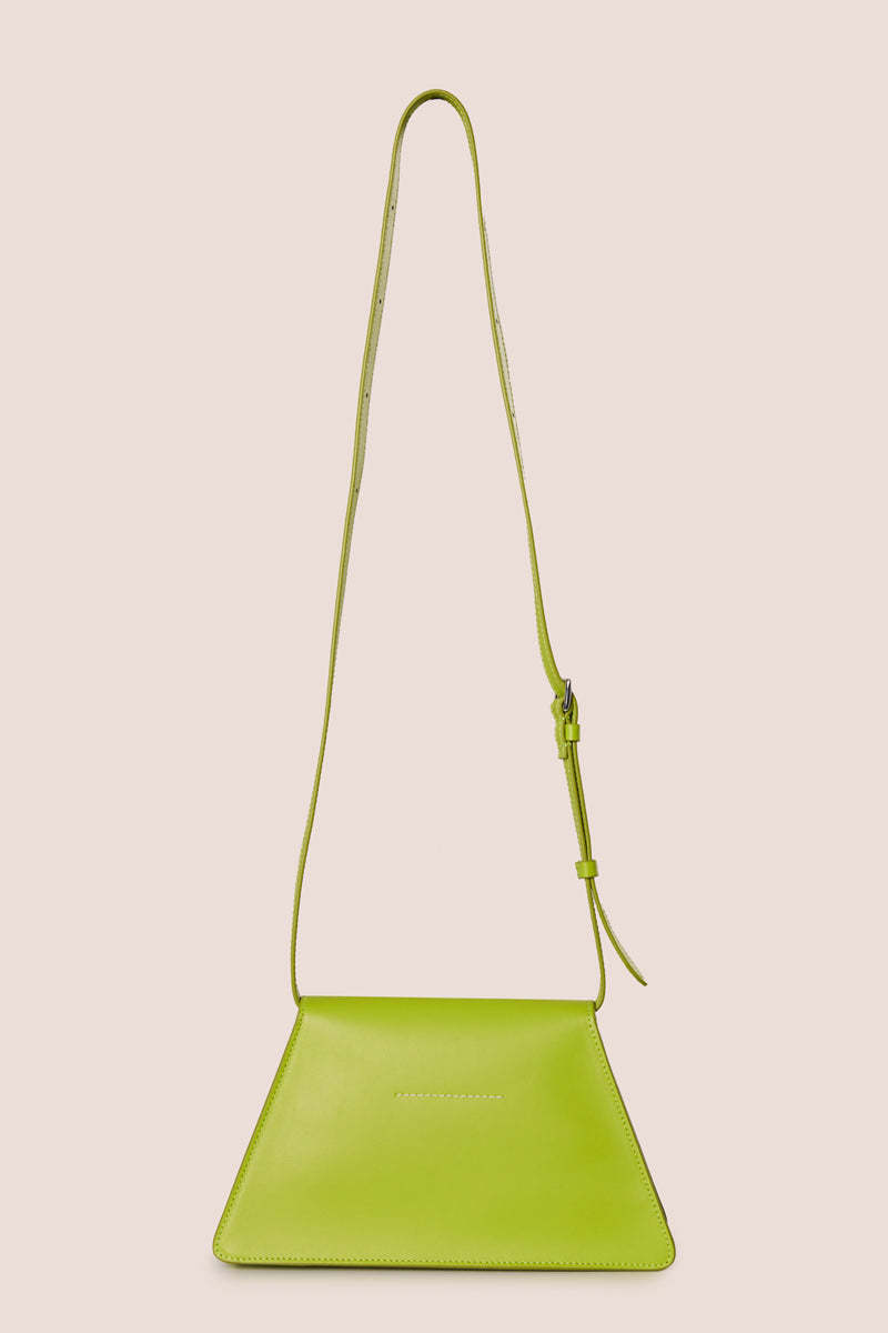 MM6 Maison Margiela Numeric Crossbody Leather Bag - Light Pea Green