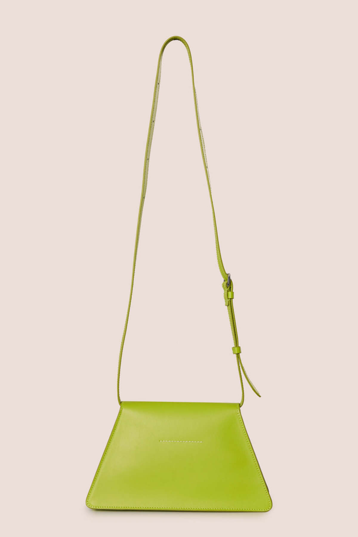 MM6 Maison Margiela Numeric Crossbody Leather Bag - Light Pea Green - Image 3 of 5
