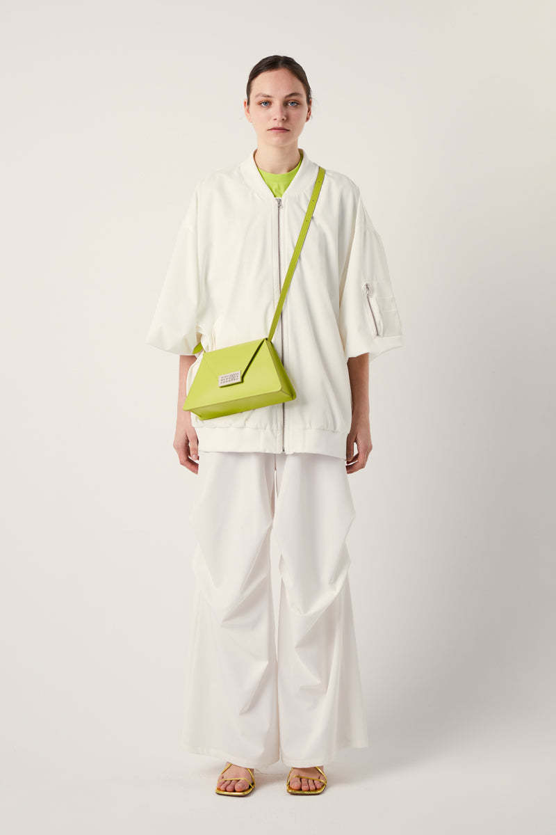 MM6 Maison Margiela Numeric Crossbody Leather Bag - Light Pea Green