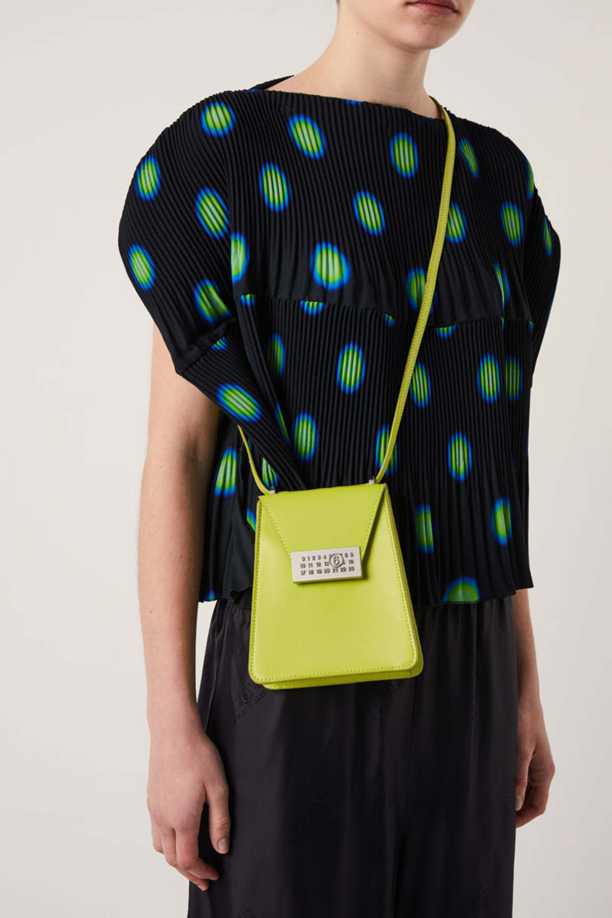 MM6 Maison Margiela Small Numeric Crossbody Bag - Light Pea Green - Image 5 of 5