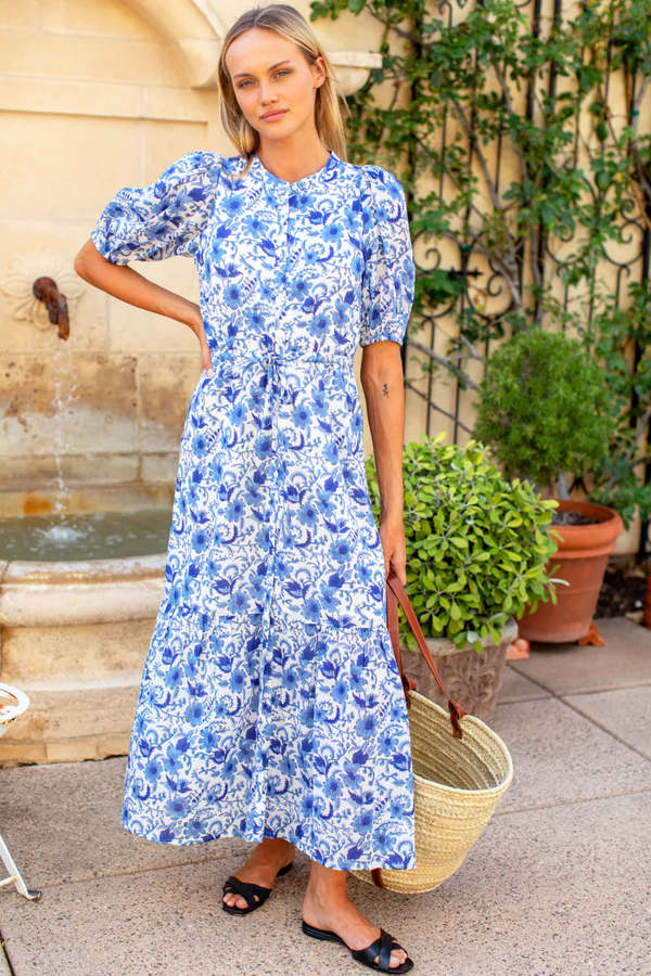 Emerson Fry Lucy Dress - Blue Morning Flower Emerson Fry Lucy Dress - Blue Morning Flower