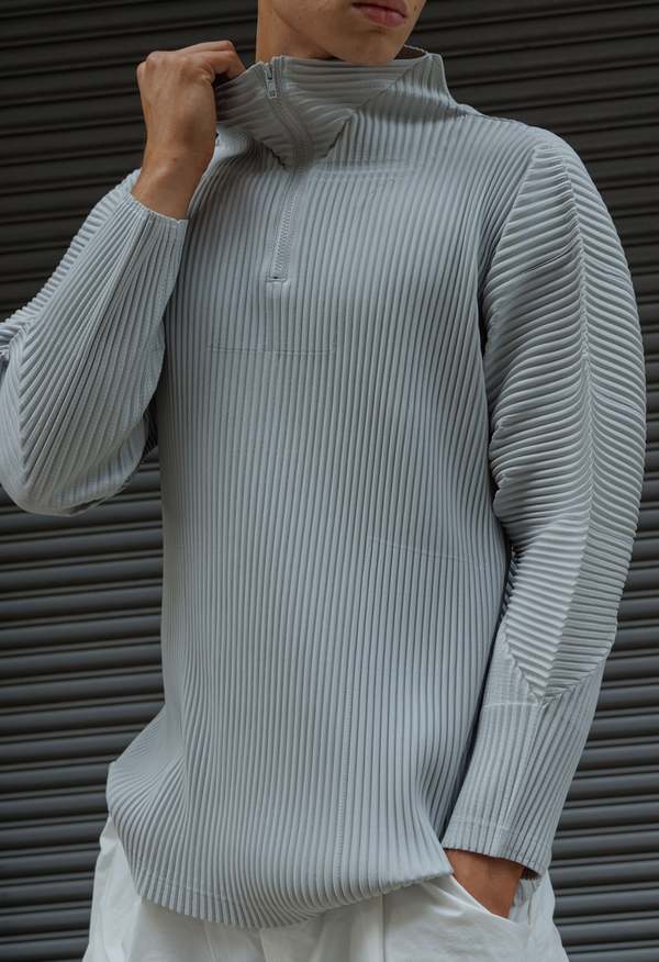 NKC Pleated Zip Up Top - Powder