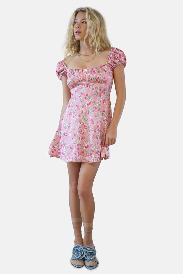 strapless open back dress FOR LOVE & LEMONS Teagan Mini Dress In Pink – Lusso Di Luna Boutique