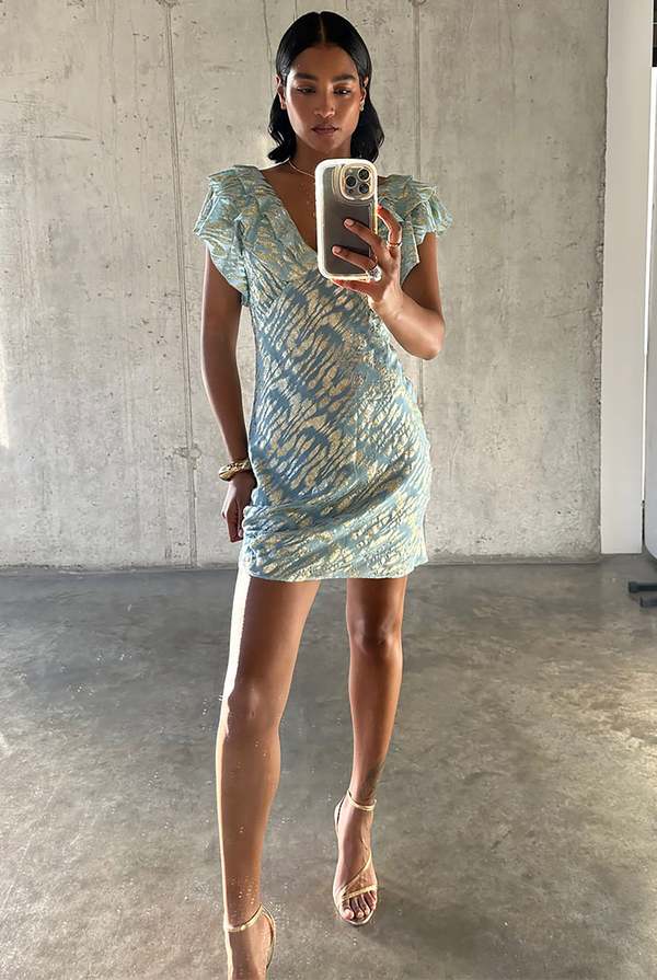 Blue Jacquard Mini Tilda | Garmentory