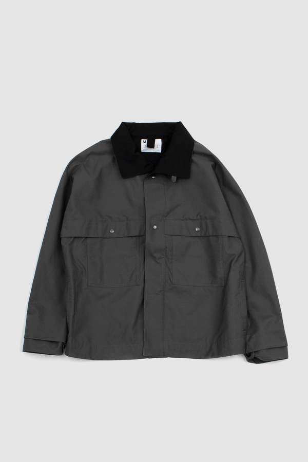 Margaret Howell High Collar Compact Cotton Canvas Jacket