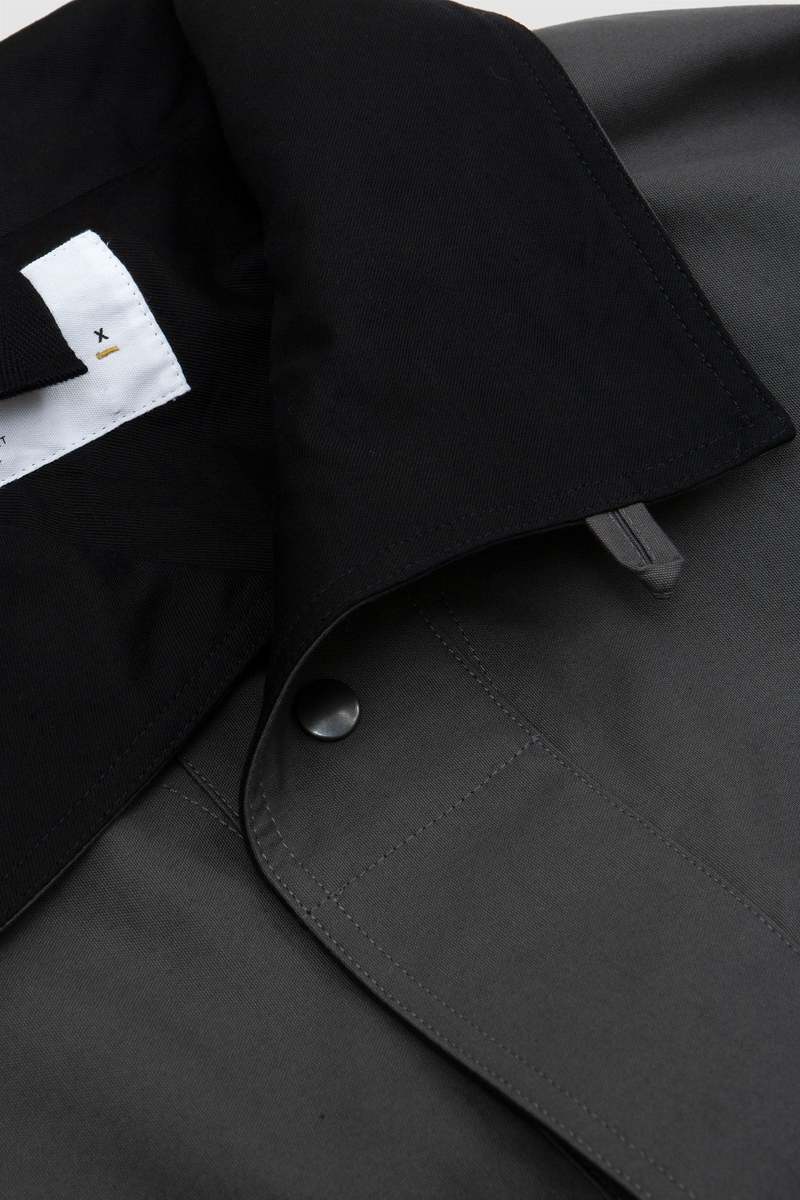 Margaret Howell High Collar Compact Cotton Canvas Jacket