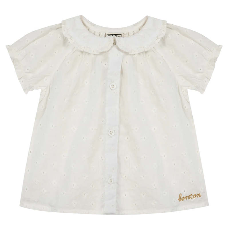 Kids Bonton Baby Aria Blouse - Paloma White