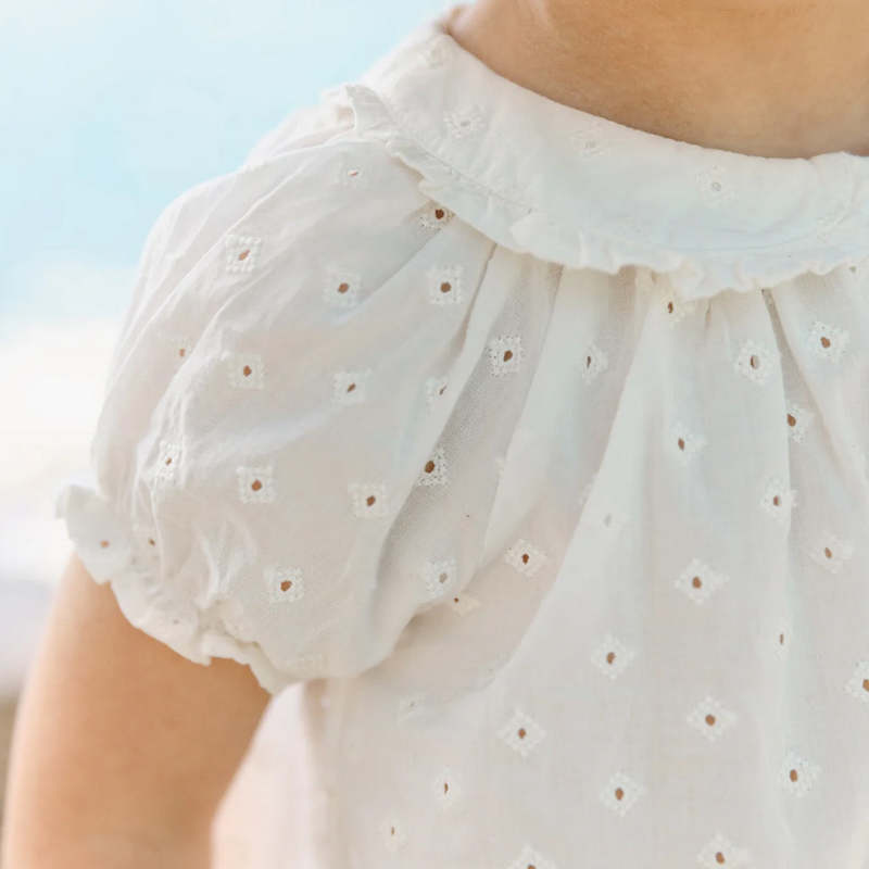 Kids Bonton Baby Aria Blouse - Paloma White