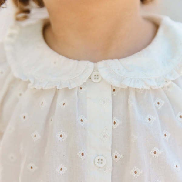 Kids Bonton Baby Aria Blouse - Paloma White