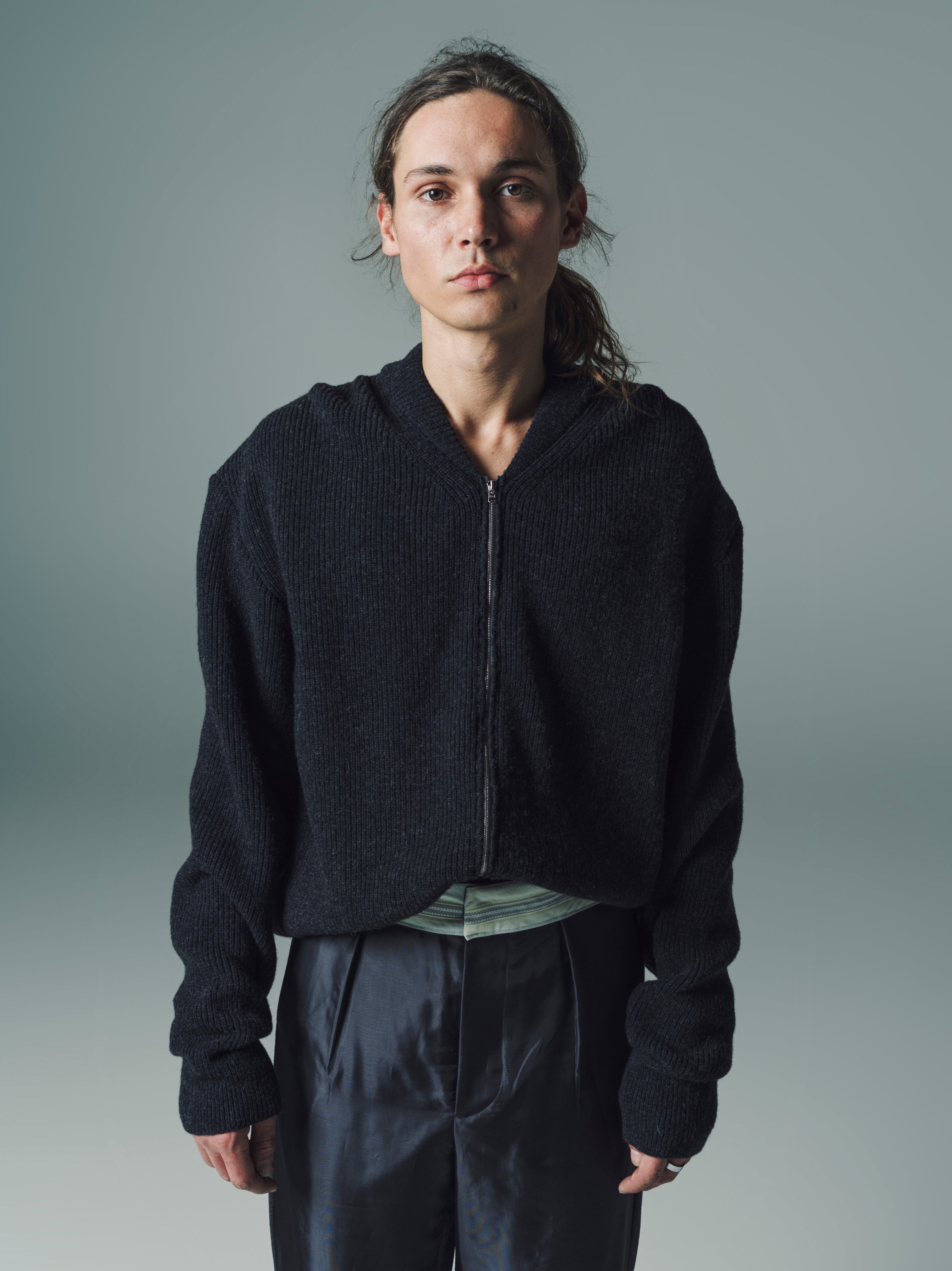 Cecile Tulkens ジップカーディガン Cecile-Tulkens-Lambswool-Zip-