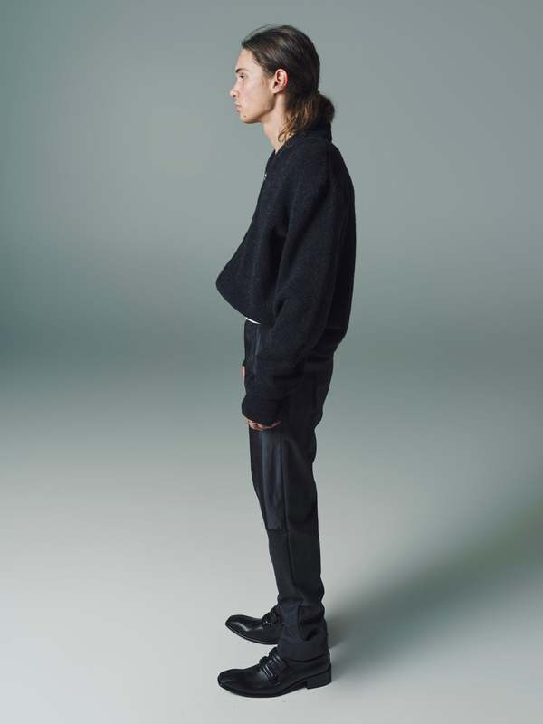 Cecile Tulkens Lambswool Zip-Up Cardigan - Charcoal | Garmentory
