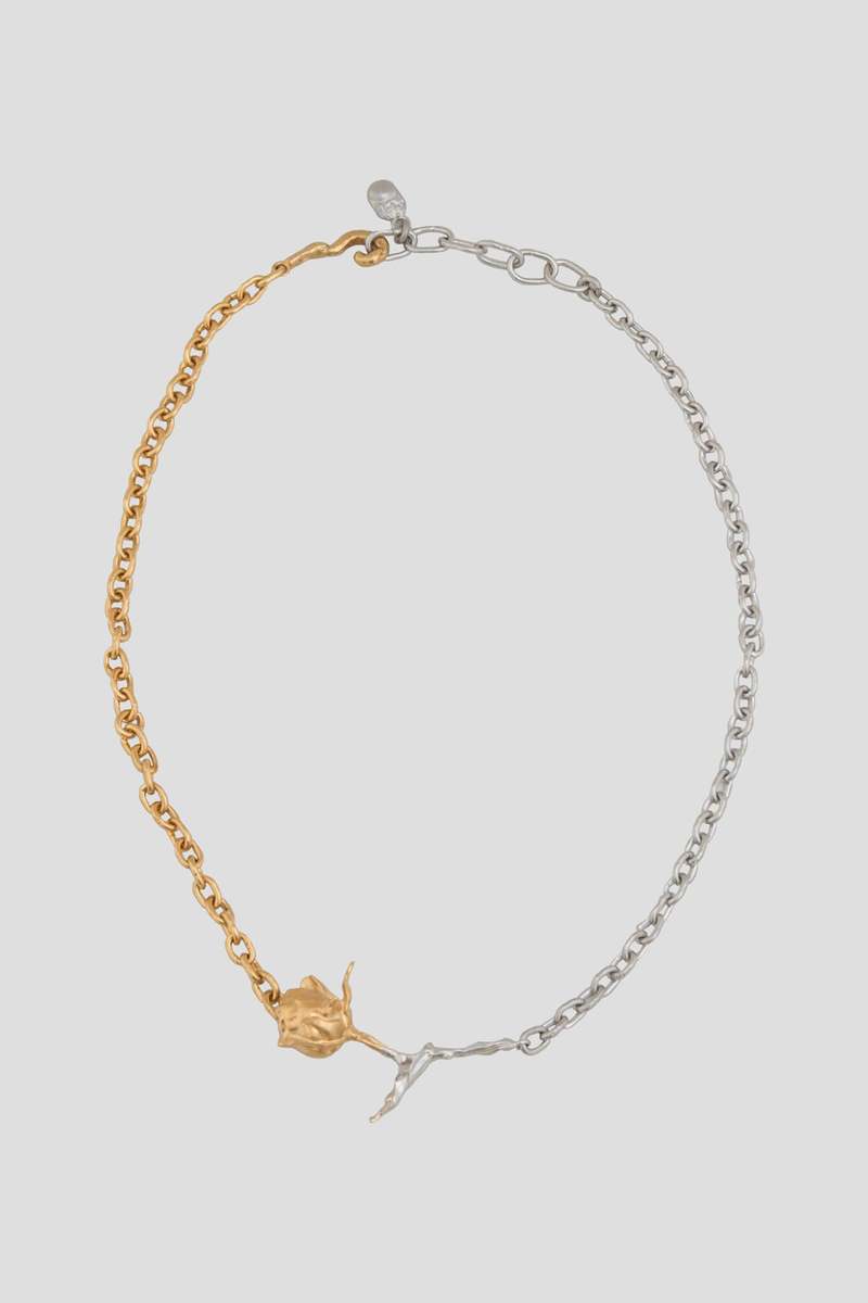 Marni Rose Stem Chain Necklace - Brass | Garmentory