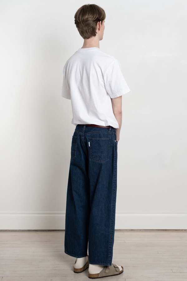 ENDS and MEANS 5 Pockets Baggy Denim - Washed Indigo | Garmentory