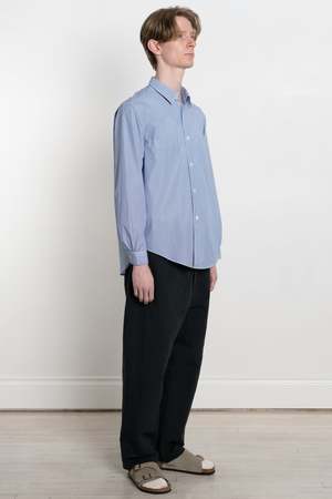 トップス ends and means Aldous Shirts ENDS and MEANS Aldous Shirts - Blue Stripe | Garmentory