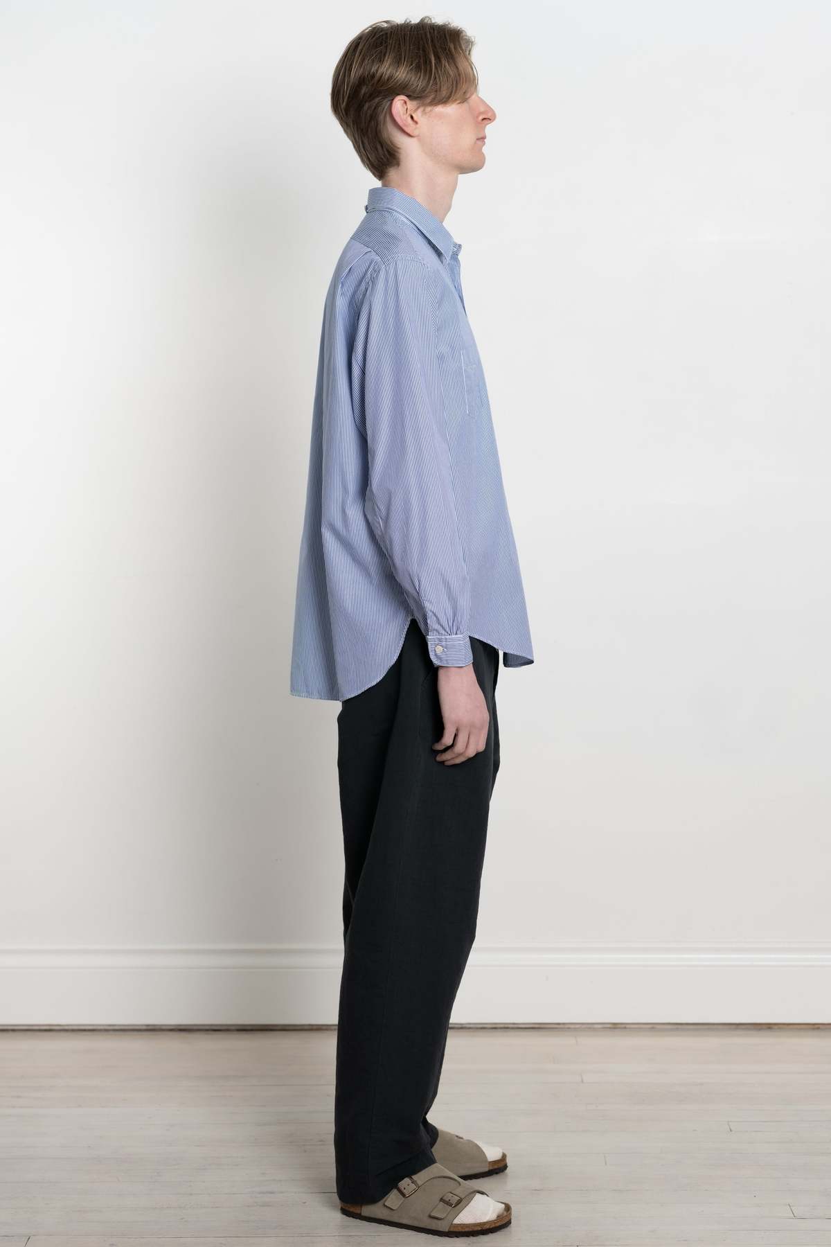 トップス ENDS and MEANS Aldous shirts Natural M Aldous-Shirts-Blue-Stripe-