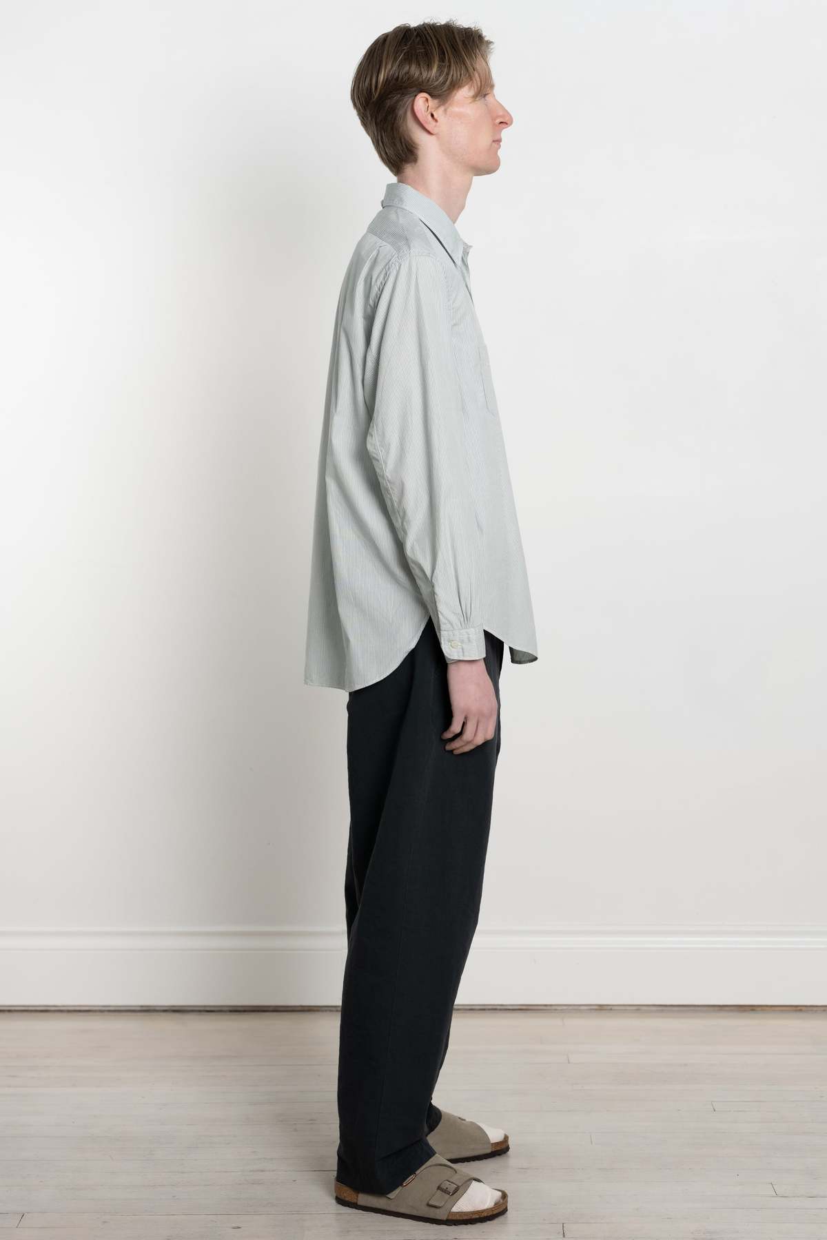 トップス ENDS and MEANS Aldous shirts Natural M Aldous-Shirts-Blue-Stripe-