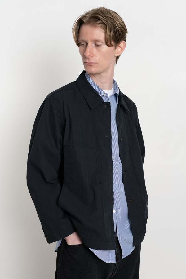 ends and means 18ss work jacket ステッチ ENDS and MEANS Cover All Jacket - Navy | Garmentory