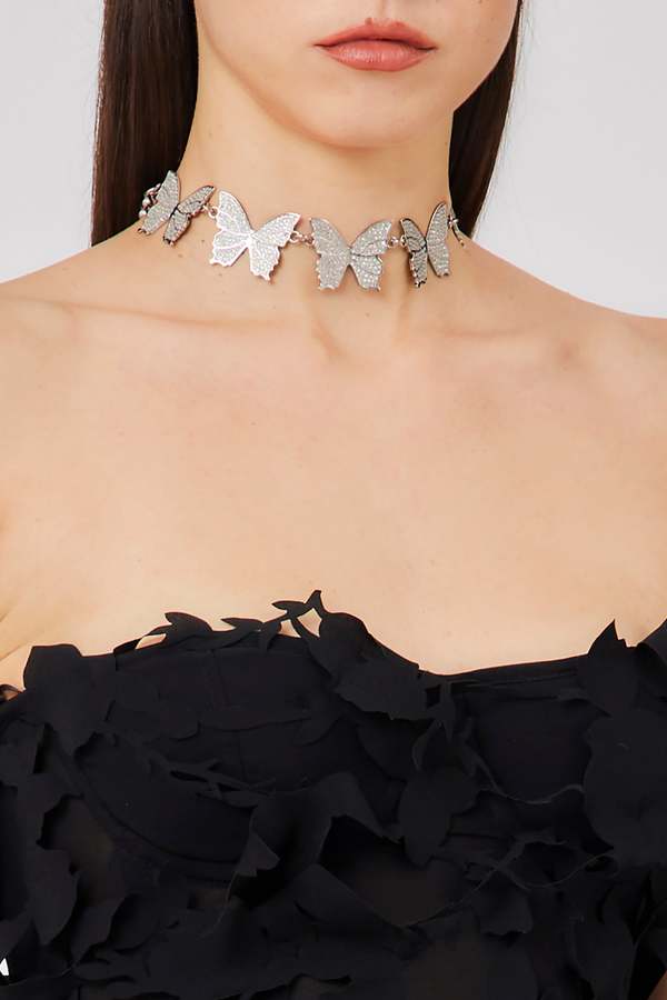 ネックレス・ペンダント Blumarine FW25 Blumarine Bijoux (A522W362A N0999) BLUE LILAC BLOOM NECKLACE(2JN1099)K10 ネックレス｜スター