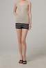 AMI Sailor Mini Shorts - Black/Chalk - Thumbnail 4