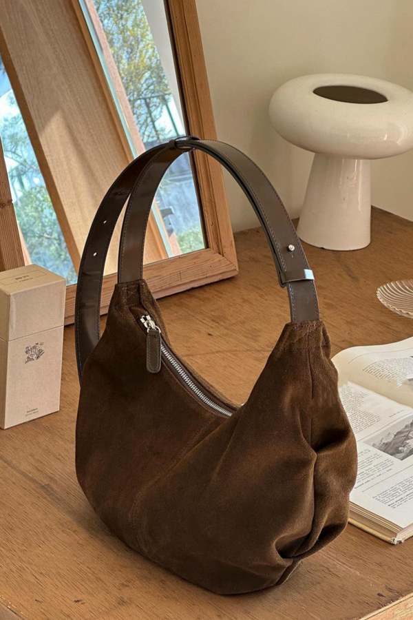 Nothing Written Ht Suede Shoulder Bag - Caramel | Garmentory